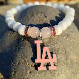 Her L.A. Dodgers Chalcedony Bracelet